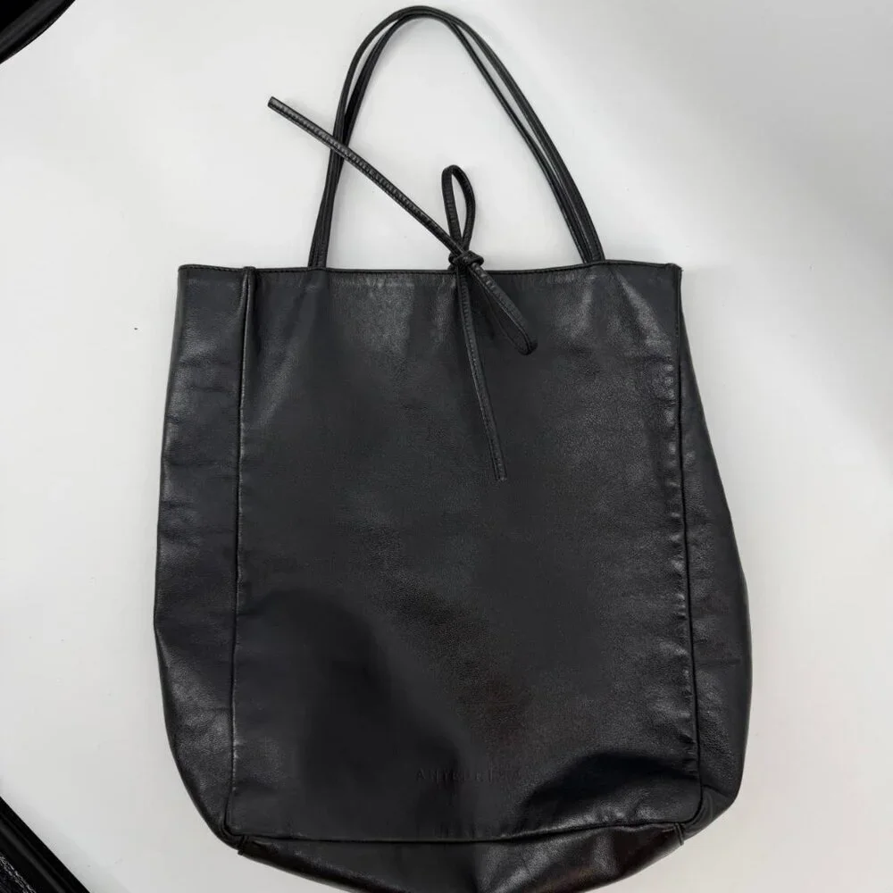 Anteprima Milano black leather tote bag